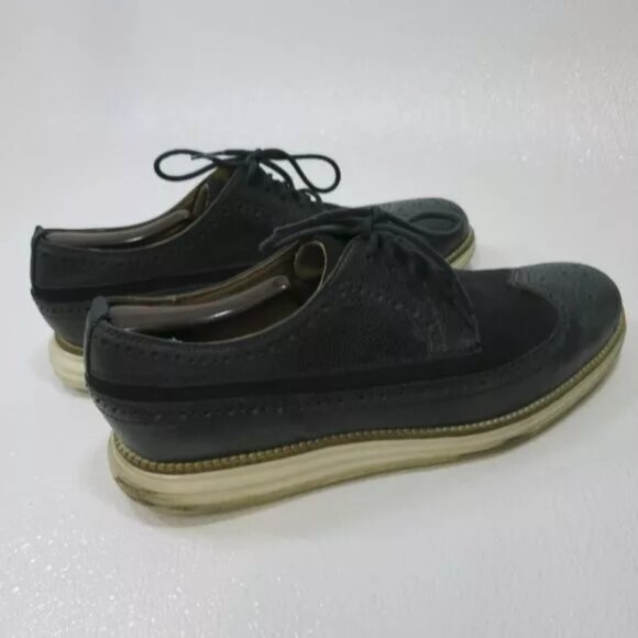 Cole Haan Canvas Leather Wingtip Casual Dress Footwear Oxfords Men's Shoes 10 M - Picture 3 of 7